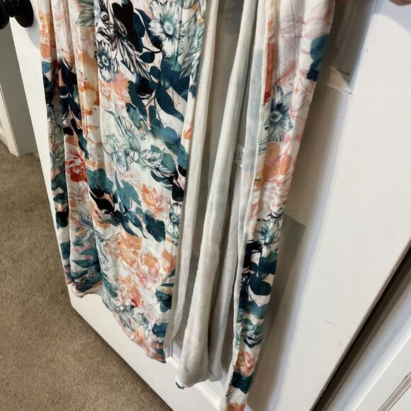 Lovers Friends Revolve Anemone Maxi Dress Medium Floral Off Shoulder Preppy Boho - Picture 7 of 11